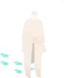 光る足跡