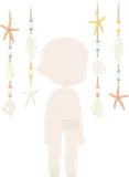 貝がらとヒトデののれん