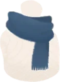 シンプルなマフラー