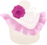 薔薇とフリルがついた襟