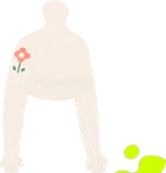 お花のタトゥーペイント