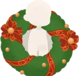 すっぽり覆うクリスマスリース