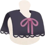 リボン付き付け襟・黒