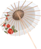 椿の番傘・白