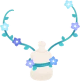 体にからみつく花