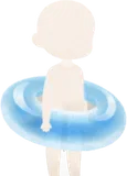 大きな氷の浮き輪