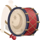 曲芸師の大太鼓