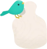 肩に乗った小鳥
