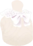 桜柄フリルの付け襟