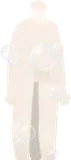 身体に付いた洗濯泡
