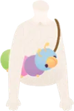 イモムシのぬいくるみショルダー