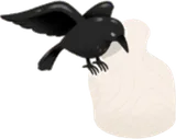 肩のせカラス