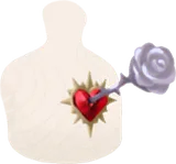 ハートを射抜く薔薇の杭
