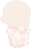 リボン結びマフラー