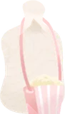 首から下げたポップコーン
