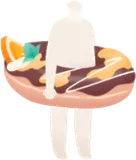 大きなチョコレートドーナツ