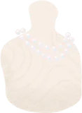 ビンクパールの二連ネックレス