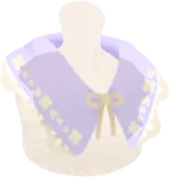 薄紫色の小花刺繍付け襟