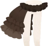 茶色のフロリッシュスカート
