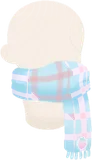 ふんわりチェックマフラー