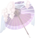 白桜の揺蕩う番傘