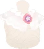 桜ブローチの付け襟