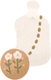 くるみボタンのポシェット