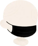黒い風邪予防用マスク