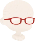 ブチメガネ・赤