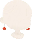赤い楓のイヤリング