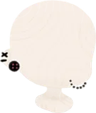 クールブラックボタンアクセ