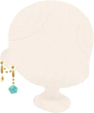 青い薔薇のピアス