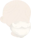 ふわふわの口髭