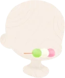 もぐもぐ三色団子