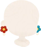 レトロなお花のピアス