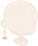 白のビショップピアス