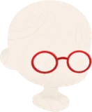 知的なレッドフレーム眼鏡