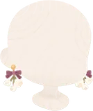 ドライフラワーの耳飾り
