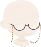 チェーン付き眼鏡