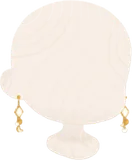 月のアシメピアス