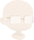 調香師のリムレスメガネ
