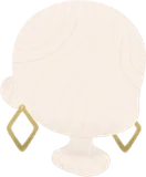 大きなスクエアピアス