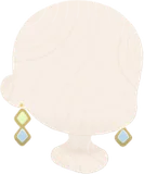小さなスクエアピアス