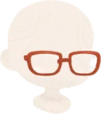 ブラウンスクエア眼鏡
