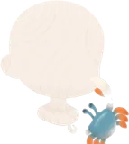浜辺にいたカニ