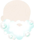 もこもこ泡のひげ