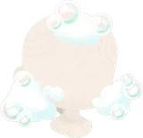 顔についたもこもこの泡