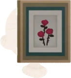 3輪の薔薇が描かれた絵画