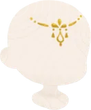 煌びやかな額飾り