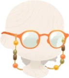 グラスチェーン付きメガネ